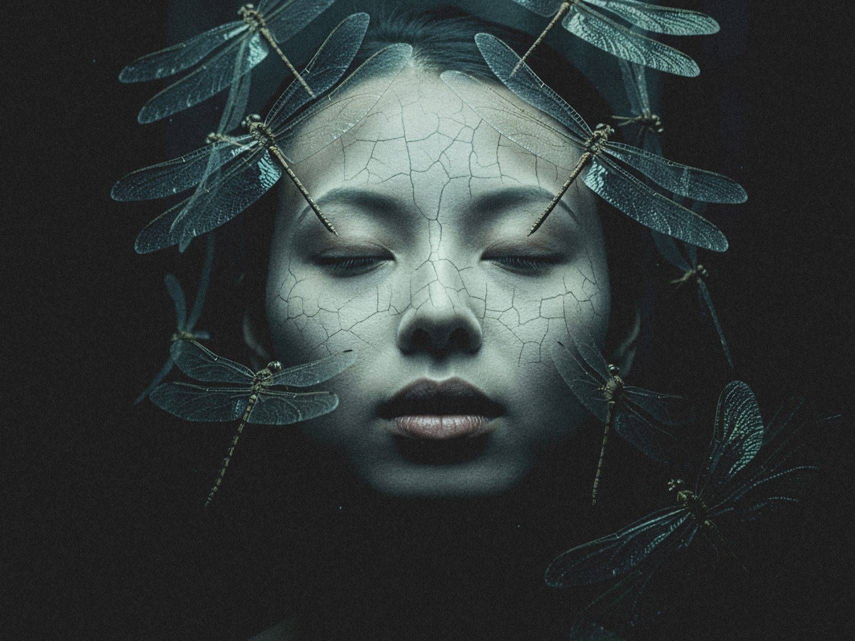 freepik surreal cinematic portrait of a pale woman with cl 61402 Firefly Upscaler 4x Skalierung scaled uai